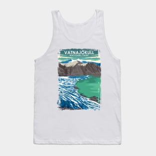 Vatnajokull National Park Travel Poster Tank Top